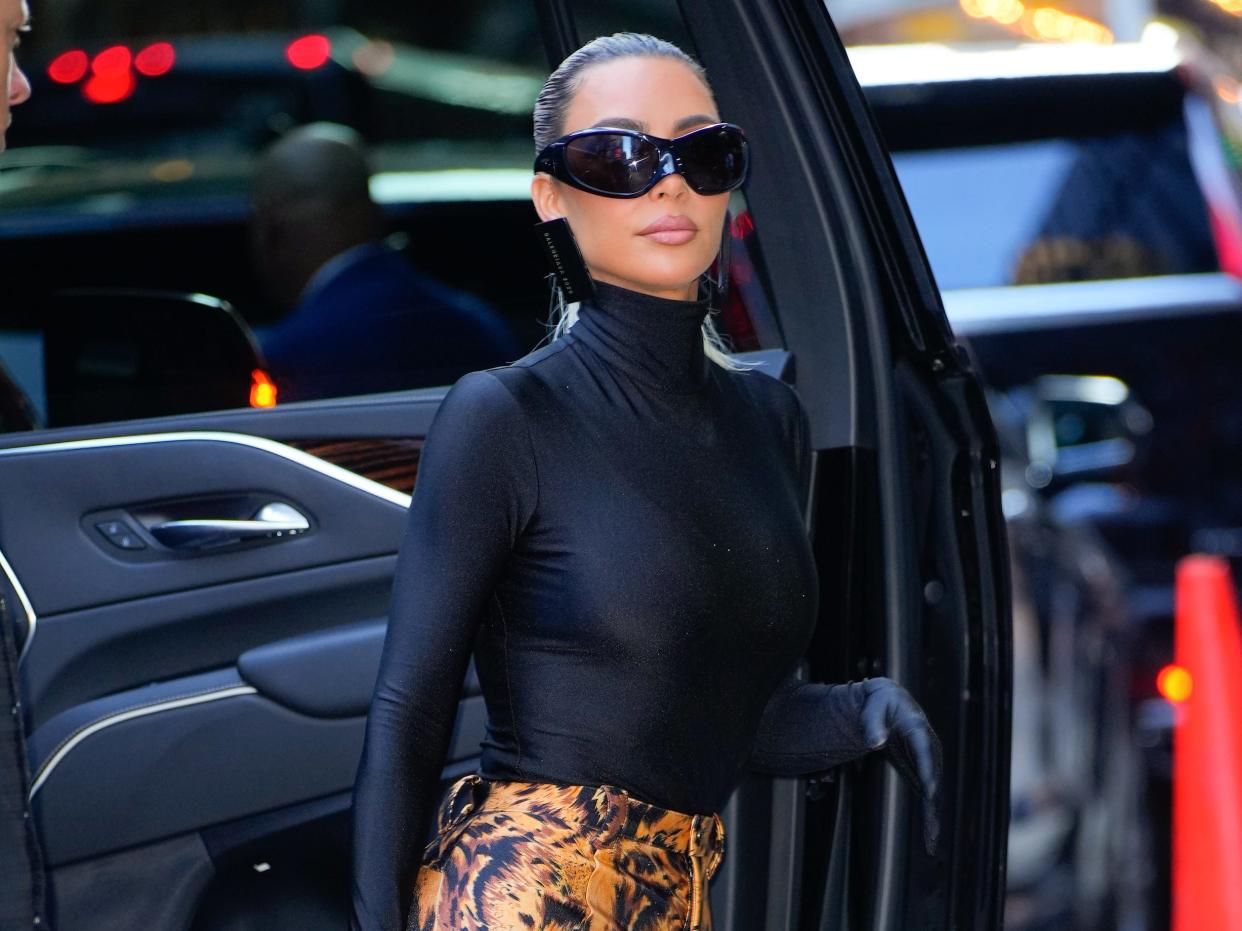 Kim Kardashian arrives at GMA on September 19, 2022 in New York City.