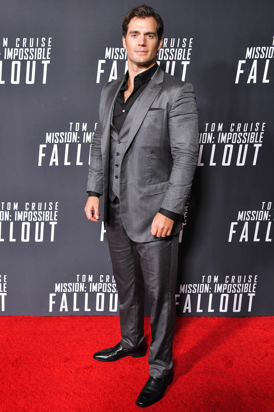 <p>The British star suited up for the premiere of his new film in Washington. <em>[Photo: Getty]</em> </p>