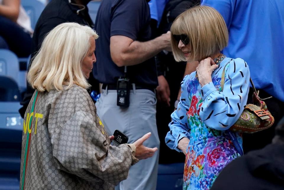 Anna Wintour was among the famous faces pictured at the US Open to watch Williams play (Seth Wenig/AP) (AP)