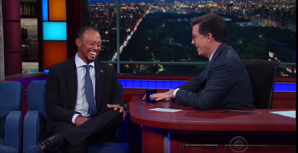 Tiger Woods Stephen Colbert