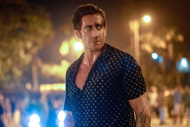 <p>Everett Collection</p> Jake Gyllenhaal in 'Road House'