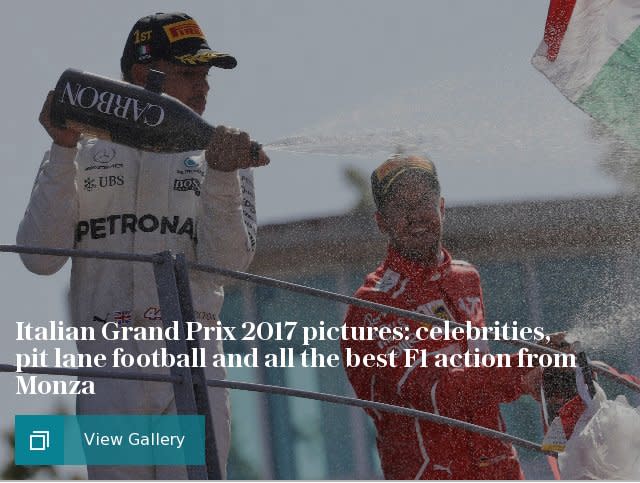 Italian Grand Prix 2017 pictures: celebrities, pit lane football and all the best F1 action from Monza