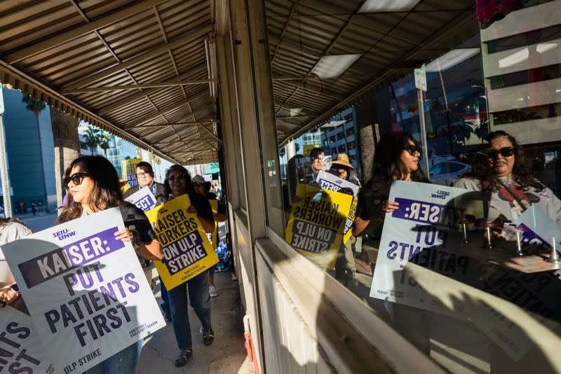 Kaiser Permanente healthcare workers go on strike in California