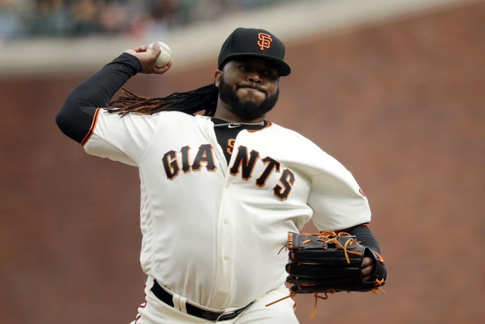 Johnny Cueto is headed to the DL where he will join other Giants pitchers Madison Bumgarner, Jeff Samardzija and Mark Melancon. (AP)