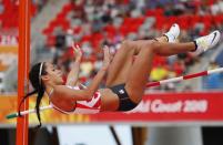 Athletics - Gold Coast 2018 Commonwealth Games - Women's Heptathlon High Jump - Carrara Stadium - Gold Coast, Australia - April 12, 2018. Katarina Johnson-Thompson of England. REUTERS/David Gray