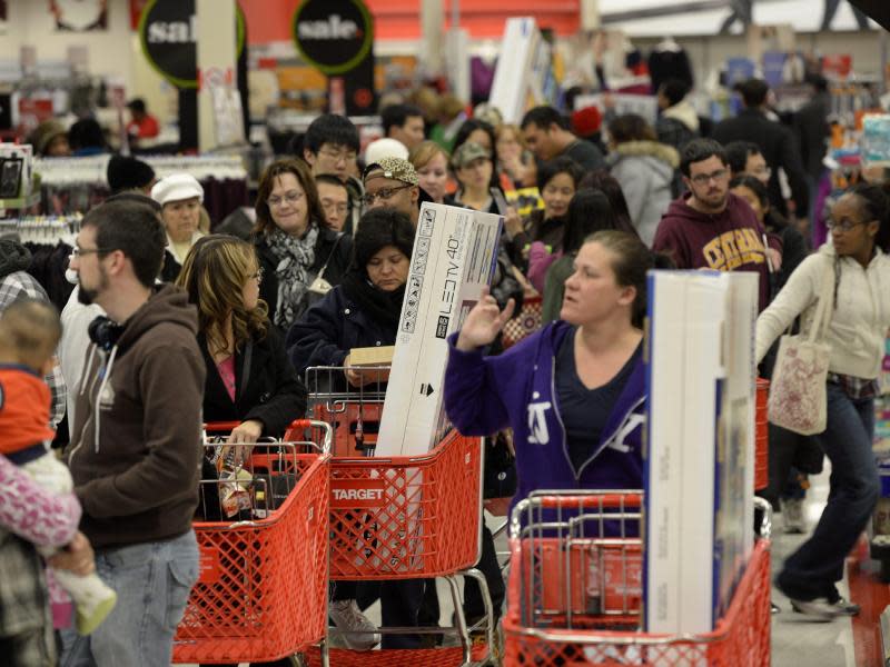 Kauflust: Kundenandrang in einem US-Einkaufszentrum. Foto: Erik S. Lesser/Archiv