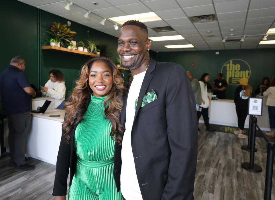 Regina and Anthony Bannister, owners of The Plant, a new legal cannabis store on Central Park Avenue in Yonkers, pictured May 9, 2024.
