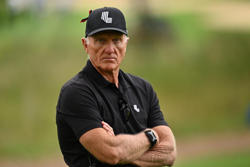 Greg Norman at a LIV Golf event in September.