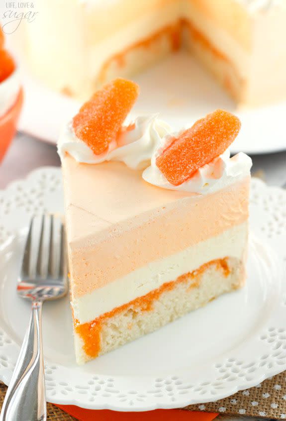 Orange Creamsicle Ice Cream Cake