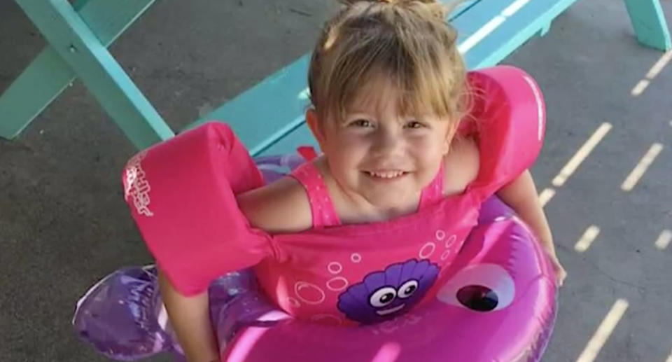 Photo of girl, 6, who died after being hit in the back of the neck by a golf ball hit by her father. 