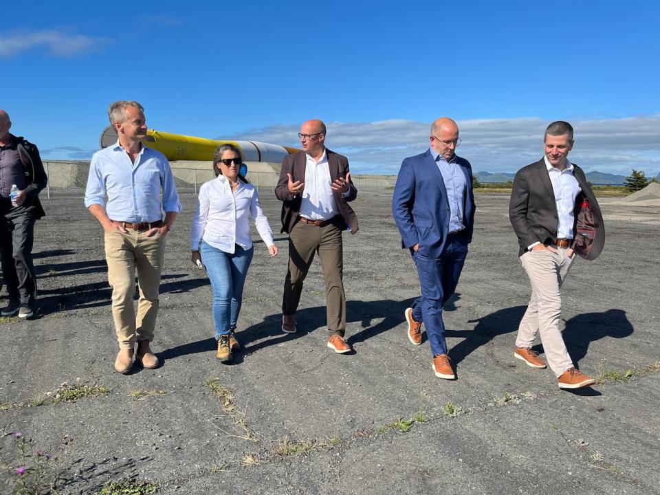 Deputy Prime Minister Chrystia Freeland was in Argentia Monday, touring the town's port, which will serve as a key location in Canada's role in the global energy transition.