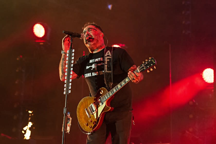 Aaron Lewis of Staind performs during Louder Than Life at Highland Festival Grounds at KY Expo Center on Friday, Sept. 27, 2019, in Louisville, Ky. (Photo by Amy Harris/Invision/AP)