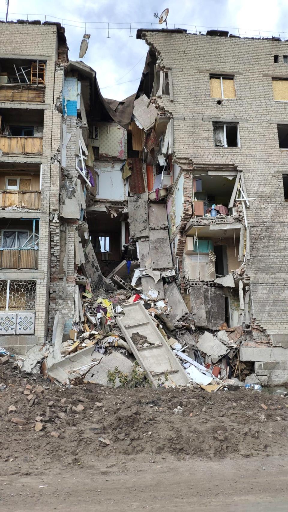 Destruction due to Russian attacks in the city of Bakhmut, eastern Ukraine (Kim Sengupta)