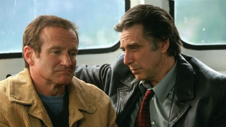 Robin Williams and Al Pacino as Will Dormer and Walter Finch talking in Insomnia.