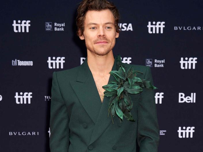 Harry Styles arrives for the premiere of My Policeman during the Toronto International Film Festival in Toronto, Ontario, Canada, on September 11, 2022.