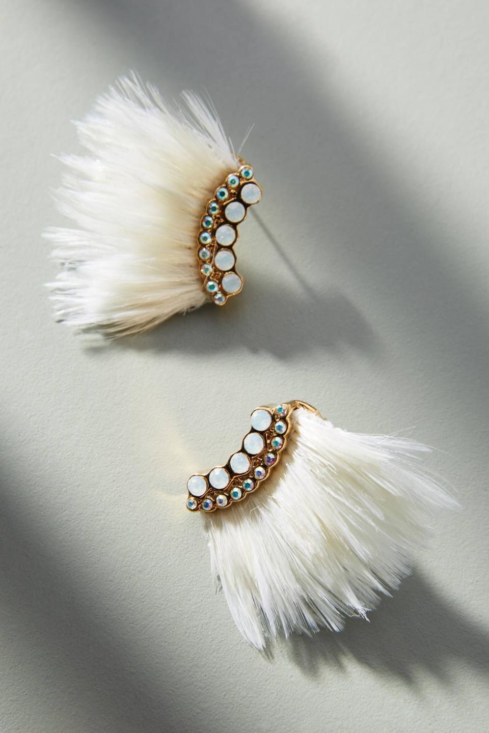 Mini Luxe Madeline Feather Post Earrings