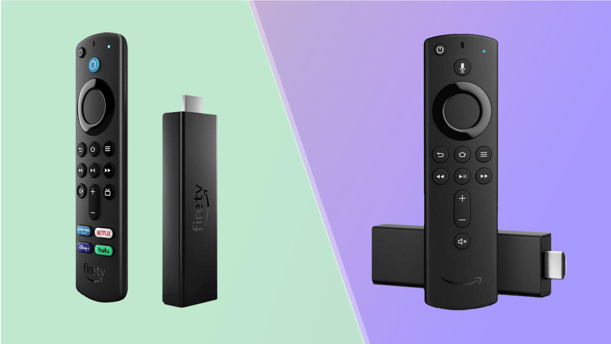  The Amazon Fire TV Stick 4K Max and the Amazon Fire TV Stick 4K. 