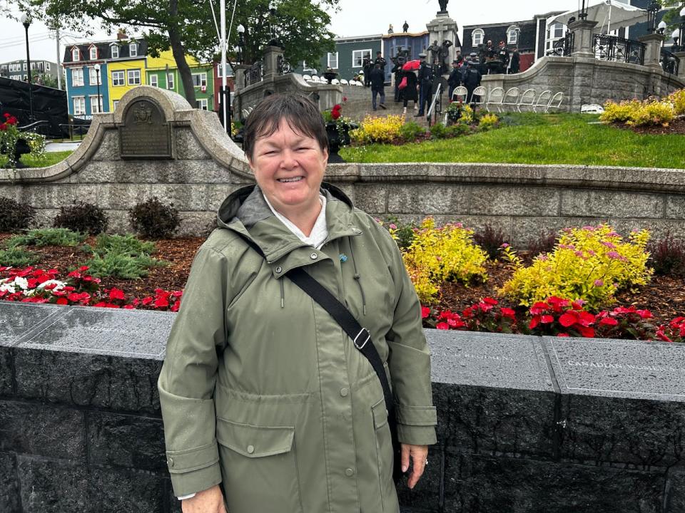 Karen White travelled from Goose Bay to commemorate her grandfather Frederick Freda who fought in WW1. 