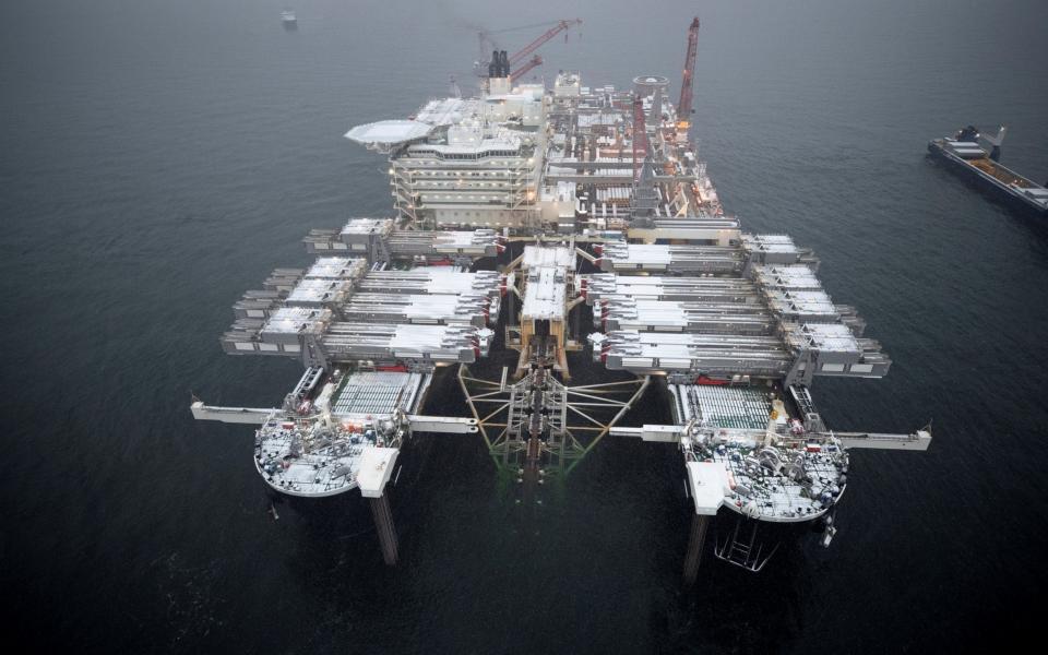 Pioneering Spirit, the world's largest construction ship, has been deployed to lay the pipeline - REUTERS