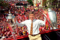 <p>Two years later he won the league and FA Cup double </p>