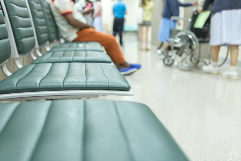 Empty seats at a hospital