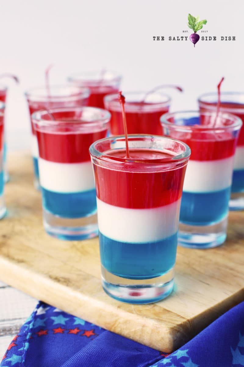 Red, White, and Blue Jell-O Cups