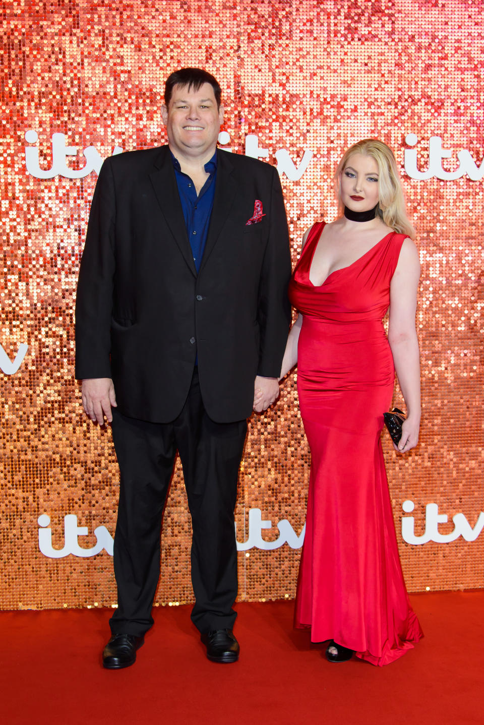 Mark Labbett and Katie Labbett arriving at the ITV Gala held at the London Palladium.