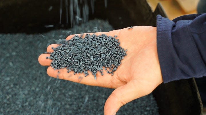 Plastic pellets created from trash