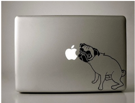 Pug Laptop Decal