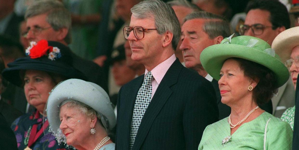 queen mother, margaret and john major