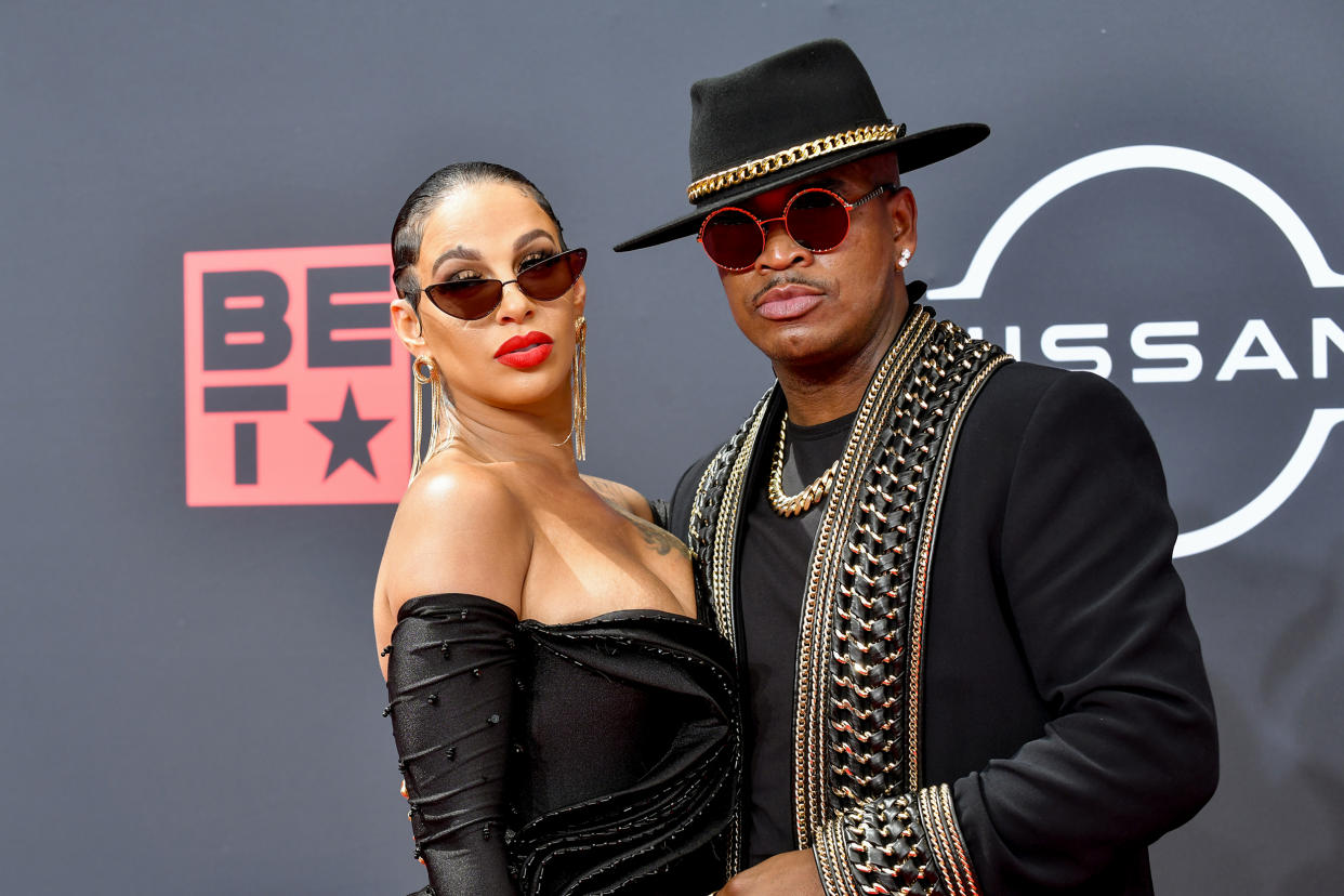 Crystal Smith and Ne-Yo attend the 2022 BET Awards at Microsoft Theater on June 26, in Los Angeles. (Rodin Eckenroth / FilmMagic via Getty Images)
