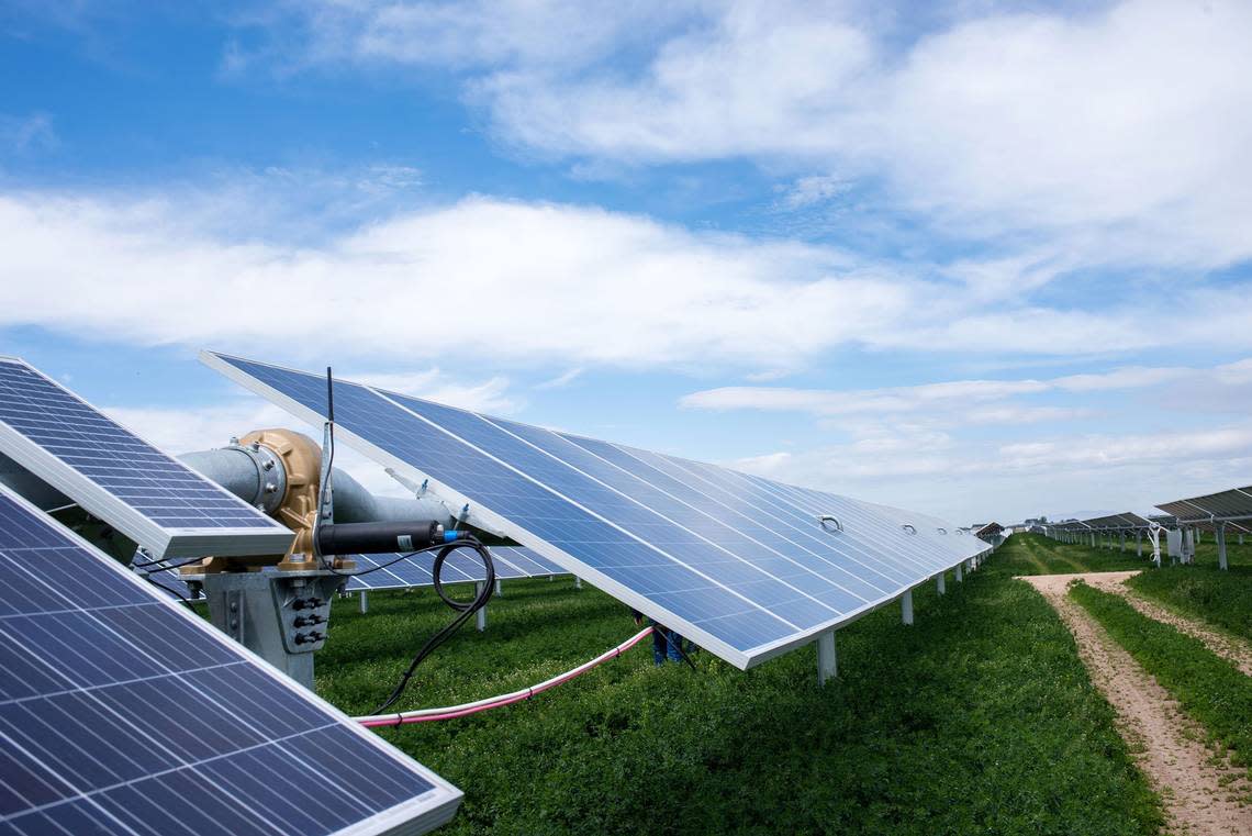 Idaho Power already buys 20% of its energy from wind, solar geothermal and other renewable developers, such as this solar farm in Kuna.