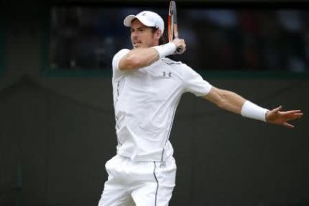 All England Lawn Tennis & Croquet Club, Wimbledon, England - 2/7/15. Men's Singles - Great Britain's Andy Murray in action during the second round . Action Images / Andrew Couldridge Livepic