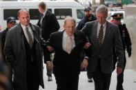 Film producer Harvey Weinstein arrives at New York Criminal Court for his sexual assault trial in the Manhattan borough of New York