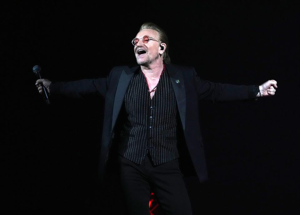 Bono's stage presence was even more captivating in the intimate surroundings of the Beacon Theatre in New York, where his April 16 appearance was the first of many (through May) to share stories from his memoir, "Surrender: 40 Songs, One Story."