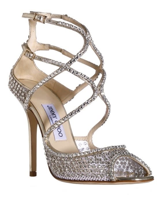 #2 Sexiest Shoe: Jimmy Choo Swarovski crystal-encrusted sandal with double ankle straps, $2,095