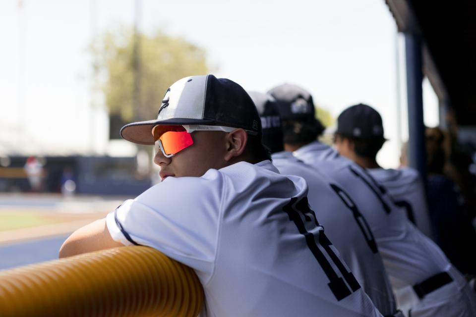 Del Valle baseball goes against Irvin High School in a 5A baseball bi-district playoff game Saturday, May 7, 2022, at Del Valle High School, in El Paso, Texas.