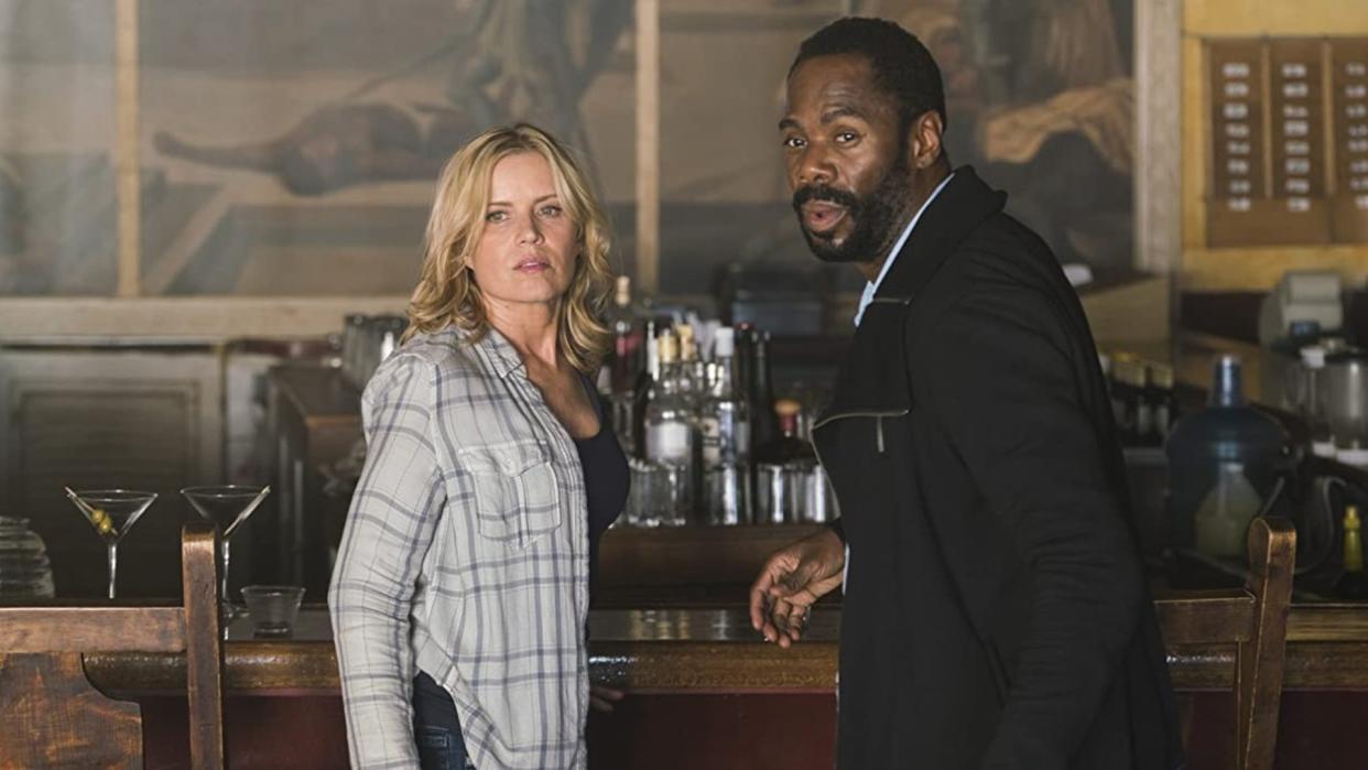  Kim Dickens as Madison Clark and Colman Domingo as Victor Strand in Fear the Walking Dead season 2. 