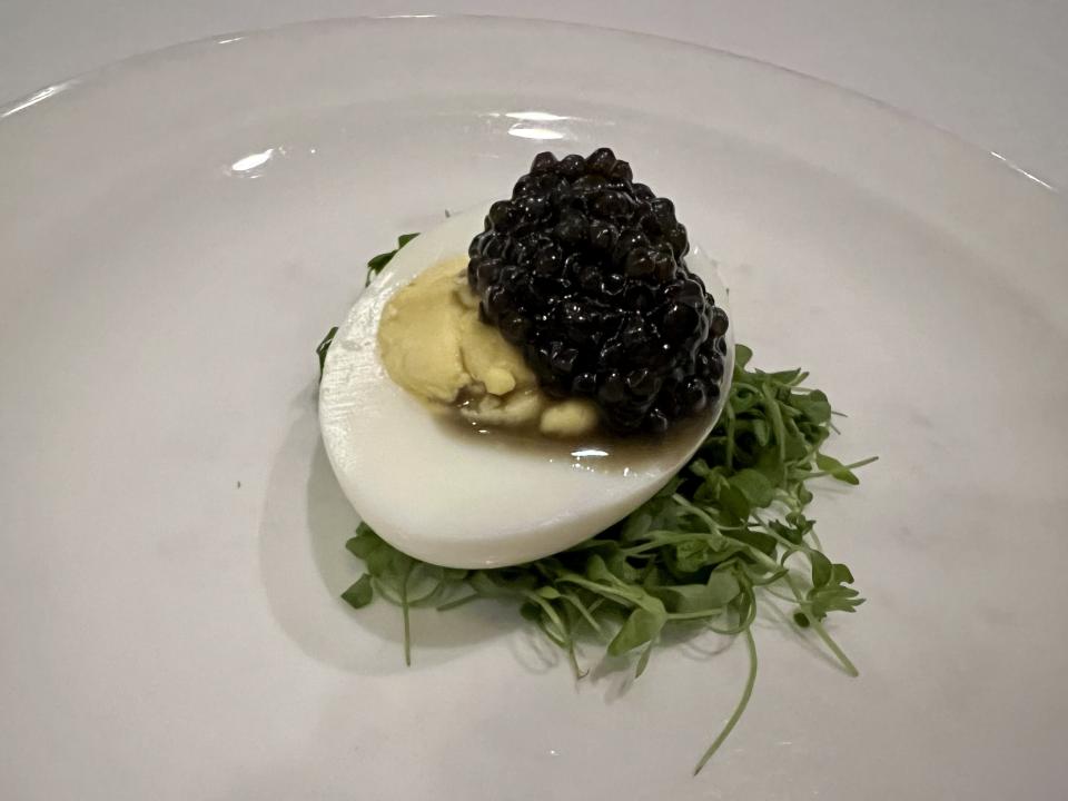 Lahaina Grill caviar deviled eggs