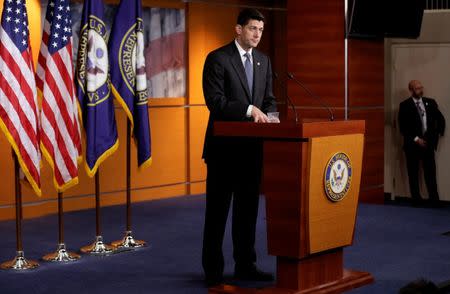 Speaker of the House Paul Ryan (R-WI) speaks after Senate Republicans unveiled their version of legislation that would replace Obamacare on Capitol Hill in Washington, U.S., June 22, 2017. REUTERS/Joshua Roberts