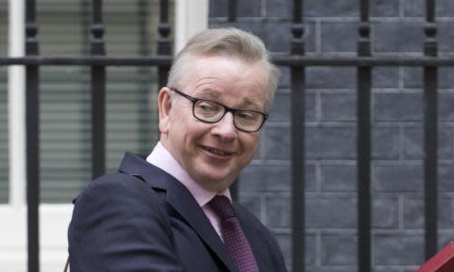 Ministers Attend The Weekly Government Cabinet Meeting<br>LONDON, ENGLAND - SEPTEMBER 12: Secretary of State for Environment, Food and Rural Affairs Michael Gove departs Downing Street after the weekly cabinet meeting at 10 Downing Street on September 12, 2017 in London, England. (Photo by John Phillips/Getty Images)