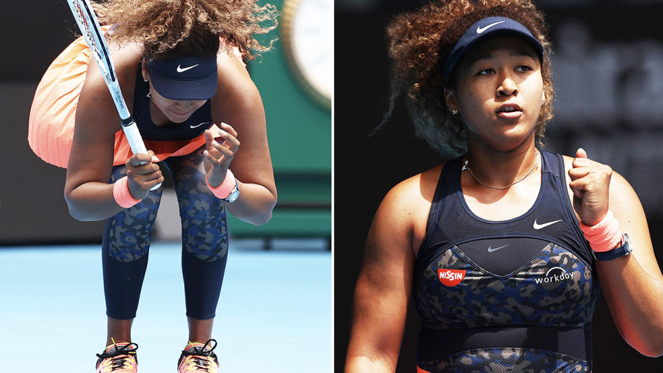 Naomi Osaka, pictured here in action during the fourth round of the Australian Open.