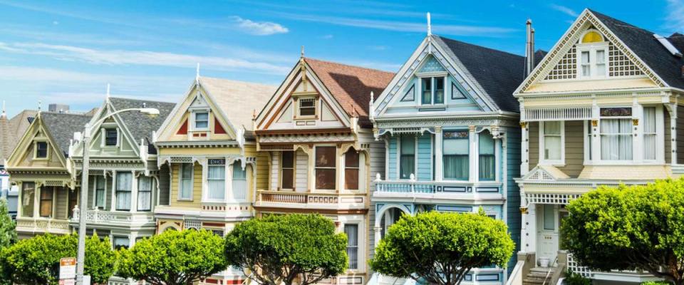 world famous painted ladies in San Francisco, California