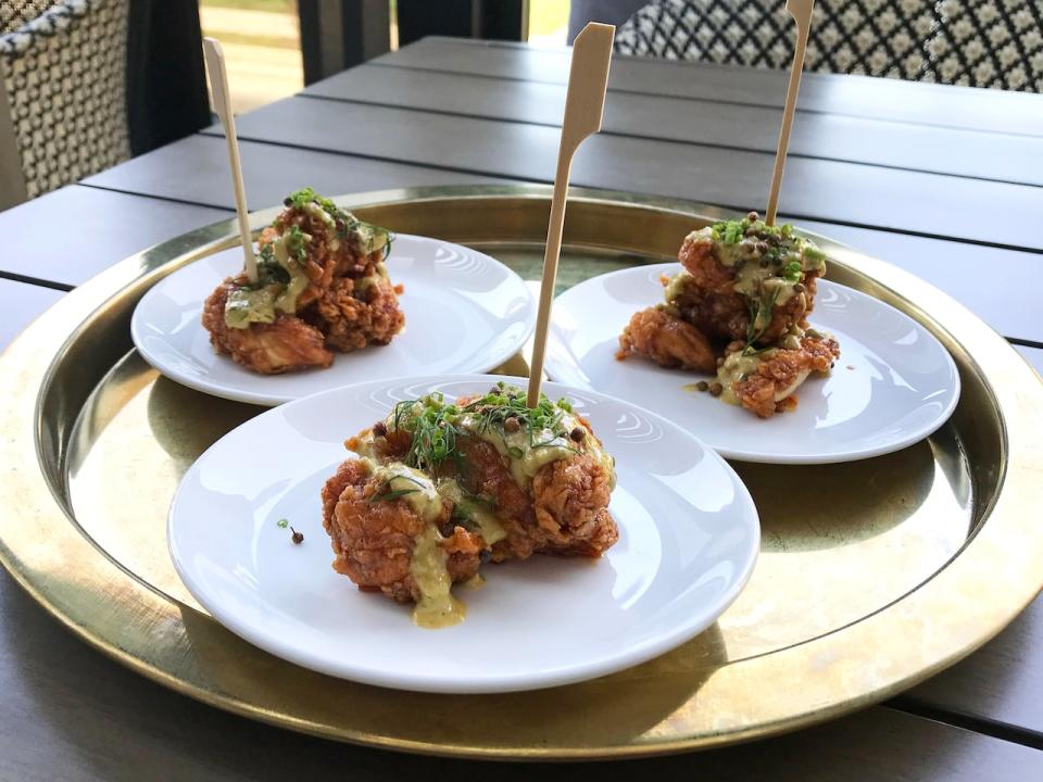 Korean Fried Chicken bites from La La Social House in Uptown Waterloo were on the menu during a Stroll Walking Tour.