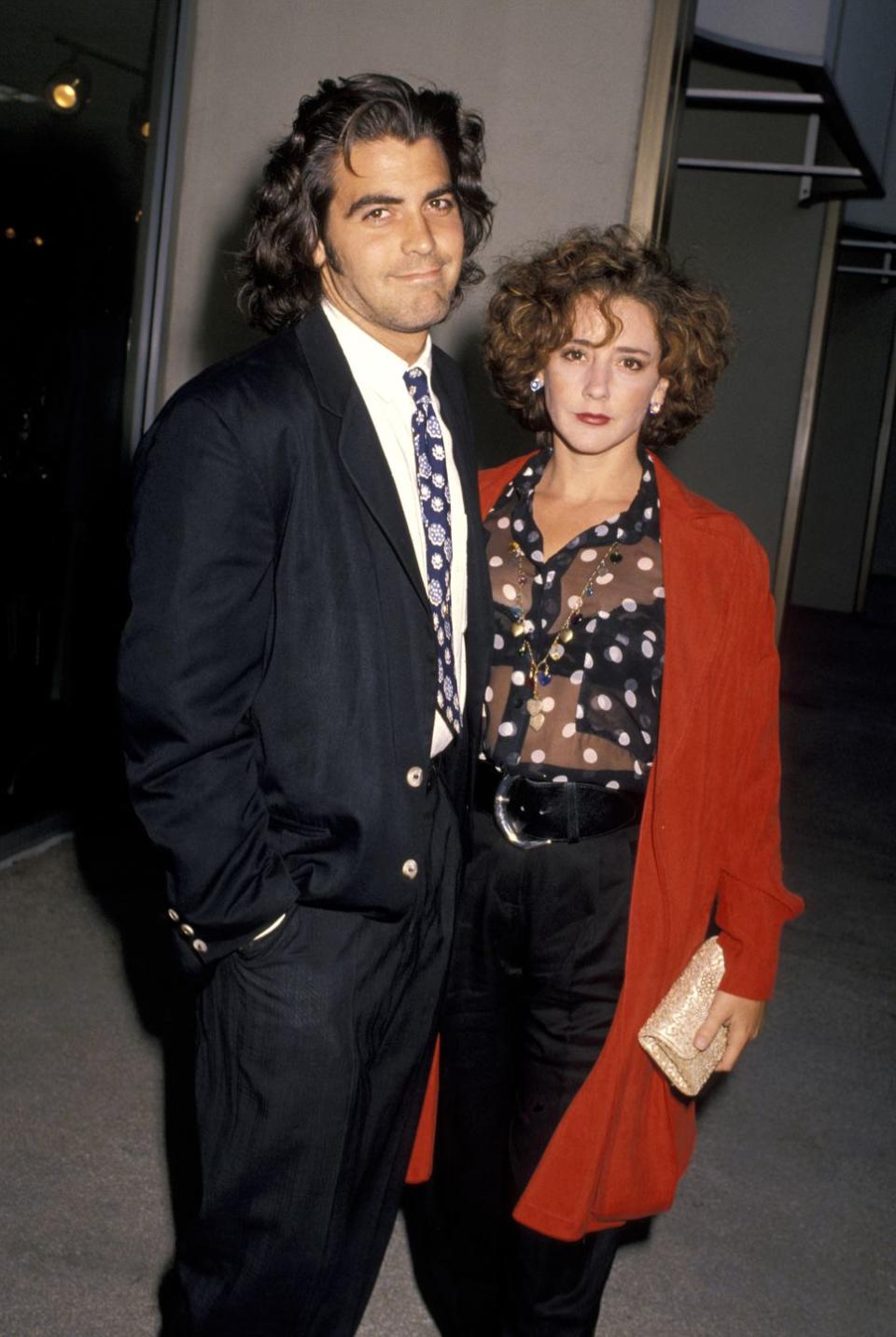 Then: George Clooney and Talia Balsam