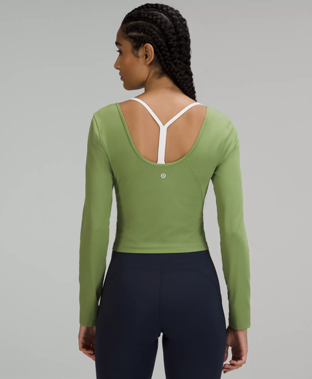 Modal-Blend Open-Back Long Sleeve Shirt