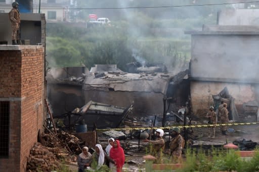 The plane crashed near an upscale neighbourhood in the city of Rawalpindi, home to the army's headquarters