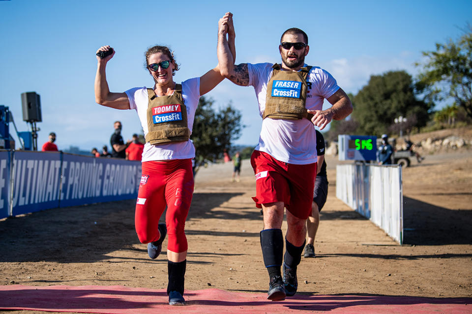 Tia-Clair Toomey (L) and Mat Fraser, the 2020 Reebok CrossFit Games winners. - Credit: Courtesy of CrossFit