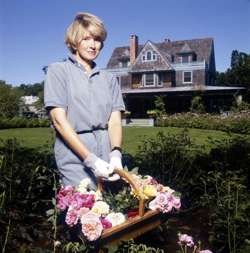 Even in coveralls and gardening gloves, Stewart looks fantastic. 