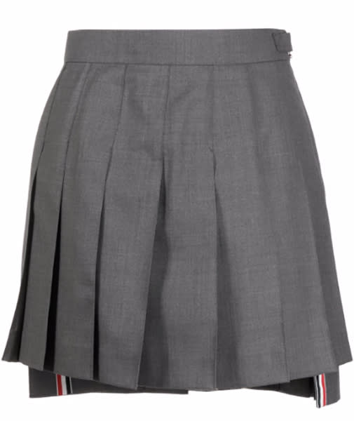 Thom-Browne-grey-pleated-skirt